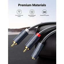 NY Home 3.5 mm Girişi Aux To 2 Rca Ses Aktarma Kablosu 1 Metre