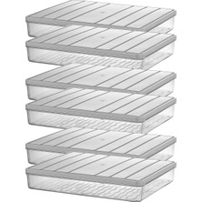 NY Home - Nora 6'lı 2.5 Litre Büyük Boy Mürdüm Saklama Kabı