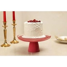 NY Home Ripple Pembe Ayaklı Tabak 28 cm