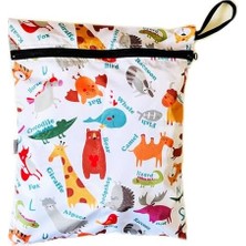 NY Home Yorni Su Geçirmez, Islak Mayo, Kıyafet Vs Taşıma Torbası, Çok Amaçlı Bebek Bakım Çanta/organizer, Beyaz, 30X37CM