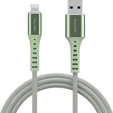 NY Home C65 Mfı Lightning To Usb-A 12W Örgülü Hızlı Şarj ve Data Kablosu 1.2m Yeşil