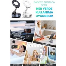 NY Home Magnetpro Araç Telefon Tutucu Magsafe Vakumlu | 360° Dönebilir, Mükemmel Tutunma, Ultra Güçlü Vantuz N52 Çift Mıknatıs, Magsafe Uyumlu, Araç, Ofis, Spor Salonu Için