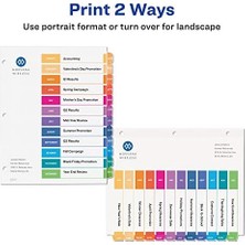 NY Home 3 Halkalı Kitap Için Aylık Ayraç, Ayarlanabilir Içindekiler, Çok Renkli, 6 Set (11830)