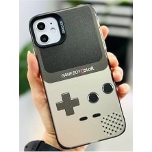 NY Home 11 ile Uyumlu Köşeli Parmak Izi Bırakmaz Gameboy Baskılı Metalik Electro Silikon Kılıf
