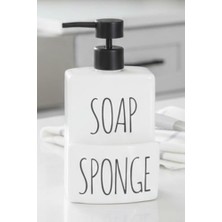 NY Home Banyo Mutfak Sıvı Katı Sabunluk Beyaz