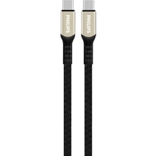 NY Home DLC5001 Usb-C Şarj ve Data Kablosu, 60W, Hızlı Şarj, 3A Yüksek Akım, 1 Metre, Dayanıklı Örgü Kablo (Type-C Type-C, Siyah)