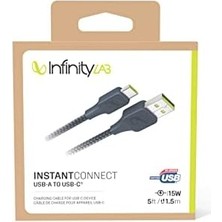 NY Home By - Instantconnect Kablo Usb-A Usb-C,mavi,1.5m