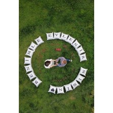 NY Home Harfli Kırlent Kılıfı Kadife 43X43 cm Çift Taraflı F Harfi Kedi Desenli Evlilik Teklifi Doğum Günü