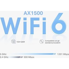 NY Home Deco X10 1-Pack, AX1500 Mbps, 190 M²'ye Kadar Kapsama Alanı, 120 Cihaza Kadar Bağlantı, Gigabit Portlu, Mobil Uygulama ile Kolay Kurulum,yapay Zeka Destekli Wi-Fi 6 Mesh Sistemi