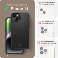 NY Home Charm Mag Cep Telefonu Zinciri [ 14 Kılıfı ile Uyumlu], Manyetik Kılıf, Gövdede ve Bilekte Iki Parçalı Zincir - Siyah