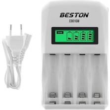 NY Home LCD Ekranlı Süper Hızlı Pil Şarj Cihazı – Aa 1800MAH ve Aaa 900MAH Uyumlu, Akıllı Güvenlik Koruması, Kalem ve Ince Pil Şarj Desteği, Yüksek Verimli Enerji Yönetimi | C9016W