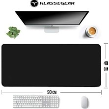 NY Home Mouse Pad, Dikişli Kenar, Kaymaz Taban, Büyük Boy Pürüzsüz Yüzey, Baskısız Ofis Tipi Masa Koruyucu, Ergonomik Mouse Ped (90X40 cm - Xx Large, Siyah)