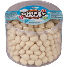Elvan Bonbon Chipsy Beyaz Kakao Kaplı Bisküvi Draje 750 gr Sütlü Lezzetli Çikolata