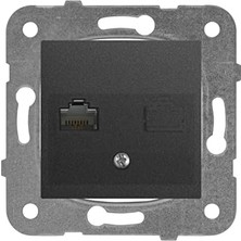 NY Home / Füme Data+Nümeris Cat6+Cat3 Mekanizma+Düğme Kapak