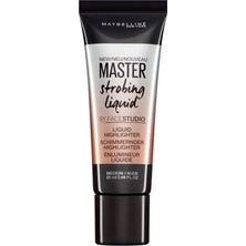 Maybelline New York 200 Koyu Ton Master Strobing Likit Aydınlatıcı 25 ml Mikro İnci İçeren Formül