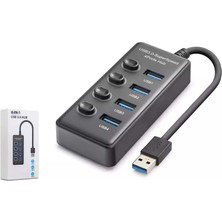 Hadron Hdx7049 Usb Hub 3.0 5Gbps 4X Usb-A 4 Port Switch’Li Çoklayıcı Siyah