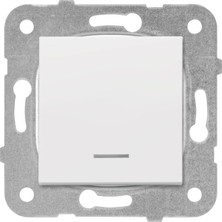 Nesto Home /meridian Beyaz Işıklı Iki Kutup Anahtar Mekanizma ve Düğme/kapak 16AX