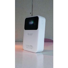 Nesto Home H006 20000 Mh Pd 27W ve USB 100W Fast Hızlı Şarj Dahili Type C ve Lightning Kablolu Dünya Standartlarına Uygun Polymer Batarya Birebir Amper LCD Göstergeli Powerbank