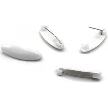 Nesto Home - Beyaz Plastik Çengelli Eşarp Iğnesi 4 Adet