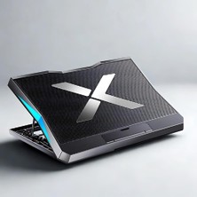 Nesto Home Yükseklik Ayarlı LED Işıklı Turbo 6 Fanlı Notebook Laptop Soğutucu Notebook Laptop Standı