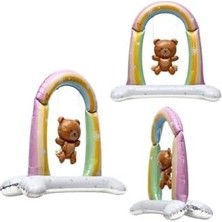 Nesto Home Retro Salıncakta Sallanan Ayıcık Folyo Balon Ayaklı Baby Shower Balon