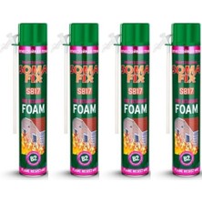 4 Adet Somafix 750 ml B2 Tabancalı Yangına Dayanıklı Poliüretan Köpük Isı Önleyici S817