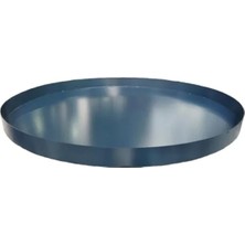 Calperia Antrasit Renkli Metal Saksı Altlığı, Çap 58 cm