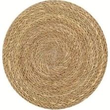 Nesto Home 2 Adet Hasır Yuvarlak Amerikan Servis Tabak Tava Tencere Altlığı - Runner Supla Altlık 35 cm (2)