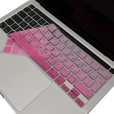 Nesto Home Pro Bar Klavye Koruyucu Uk Arapça Silikon Ince Yıkanabilir Toz ve Sıvı Koruma 13 M1-M2 Serisi ve 16 Inç Uyumlu Pembe