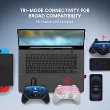 Nesto Home Super Gaming Controller For Pc/switch/ios/, Hall Effect Stick & Trigger, Rubberized Grips, Rgb Lighting, Swappable Abxy, Detachable Faceplate, 1000MAH With Charging