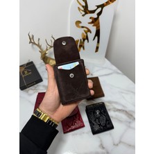 Sanat Hakiki Süet Deri Minimalist Cüzdan- El Işçiliği Kartlık ve Bozuk Para Bölmeli