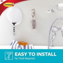 Nesto Home 3 M Modern Yansıtıcı Banyo Kancası ve 2 Şerit, Akrilik, Çok Renkli