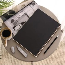 Calperia A4 Siyah Kraft Kapaklı 70 Yaprak Çizgili Not Defteri