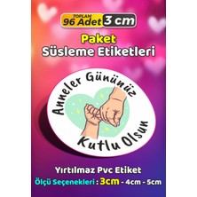 Sb Store Anneler Günü Ambalaj Hediye Paket Süsleme Etiketi Model 86 - 96 Adet 3cm