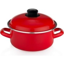 Nesto Home Komfort Pişir Sakla Tencere 18 Cm-Kırmızı