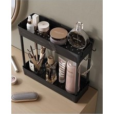 Nesto Home Rafata Çok Amaçlı 2 Katlı Evye Altı Düzenleyicisi Askılı Banyo Düzenleyici Kaydırmaz Tabanlı