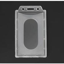 Calperia Şeffaf Dikey Yaka Kartı Kılıfı - Kart Koruyucu