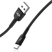 Nesto Home K602 Safe USB - Type-C 3A Data ve Şarj Kablosu 1mt Siyah