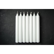 Nesto Home 40 Adet 10 cm Beyaz Mum, Bakkal Mumu, Uzun Yanma Süresi, Düğünler ve Özel Günler Için Ideal, Eşit ve Temiz Yanış