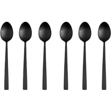 Nesto Home Quantum Mat Siyah Yemek Kaşığı 20CM 6 Adet