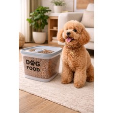 Deembro Sürgülü Köpek Maması Saklama Kabı Vakumlu Sızdırmaz Hava Almaz 10 Lt Ortalama 4 kg Mama Alır