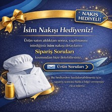 Mekaizen Chef Ceketi – Aşçı Üniforması, Aşçı Gömleği Aşçı Forması Asimetrik Tasarım Nakış Hediyeli