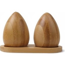 Berry Store Doğal Yumurta Şeklinde Bambu Tuzluk ve Karabiberlik | Antibakteriyel, Sağlıklı ve Doğa Dostu Ahşap Tuzluk & Biberlik Seti – Şık ve Dayanıklı Tasarım