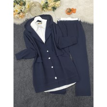 Modamorfo Kapşonlu Kapaklı Cepli Pantolonlu Takım -Laci