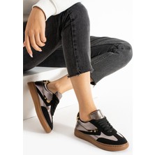 Golden Heel La Limar Kadın Platin Sneaker Spor Ayakkabı 3555