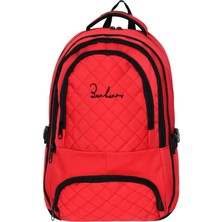 Çok Amaçlı Laptop Dizüstü Bilgisayar Bölmeli Sırt Çanta Kırmızı