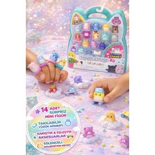 Toyfest Squishmallows Squish-A-Longs 14 Figür Yüzük Seti Seri 2 Sürpriz Mini Figür Aksesuarlı Oyuncak