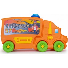 Exectus 43 cm Kornalı Oyuncak Kamyon Büyük Tekerlekli Inşaat Hafriyat Aracı 3+ Yaş