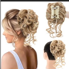 Handmade Balköpüğü Platin Röfleli Dagınık Topuz Toka