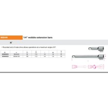 Beta 900AN/50 Mafsallı Uzatma 1/4 Ürün Kodu 009000825